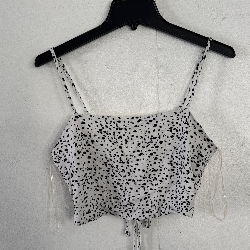 Kendall & Kylie Black and White Spotted Camisole